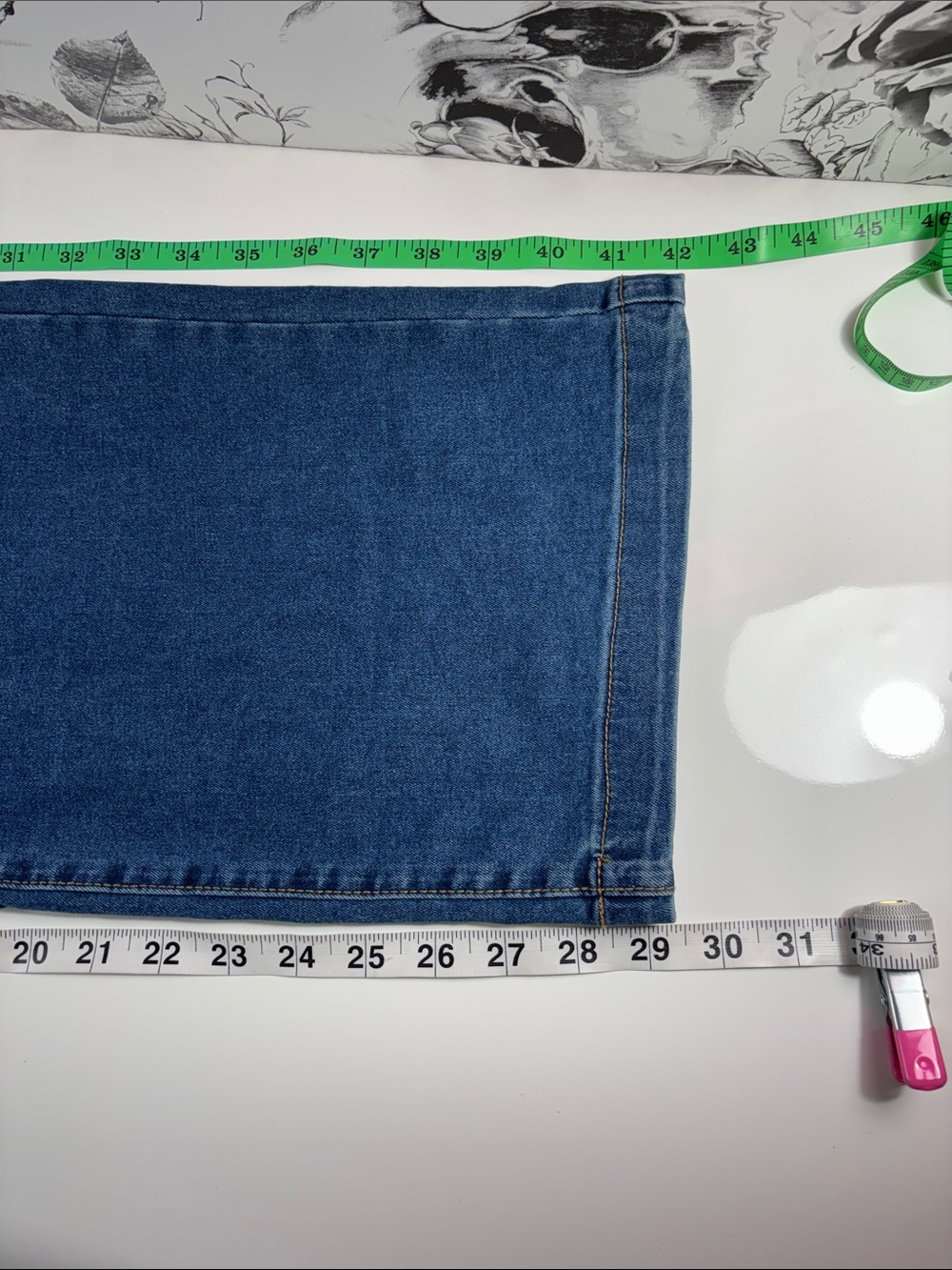 Sidefeel High Waisted Wide Leg jeans in Sky Blue - Picture 9 of 10